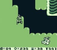 une photo d'Ã©cran de Super Mario Land 2 sur Nintendo Game Boy
